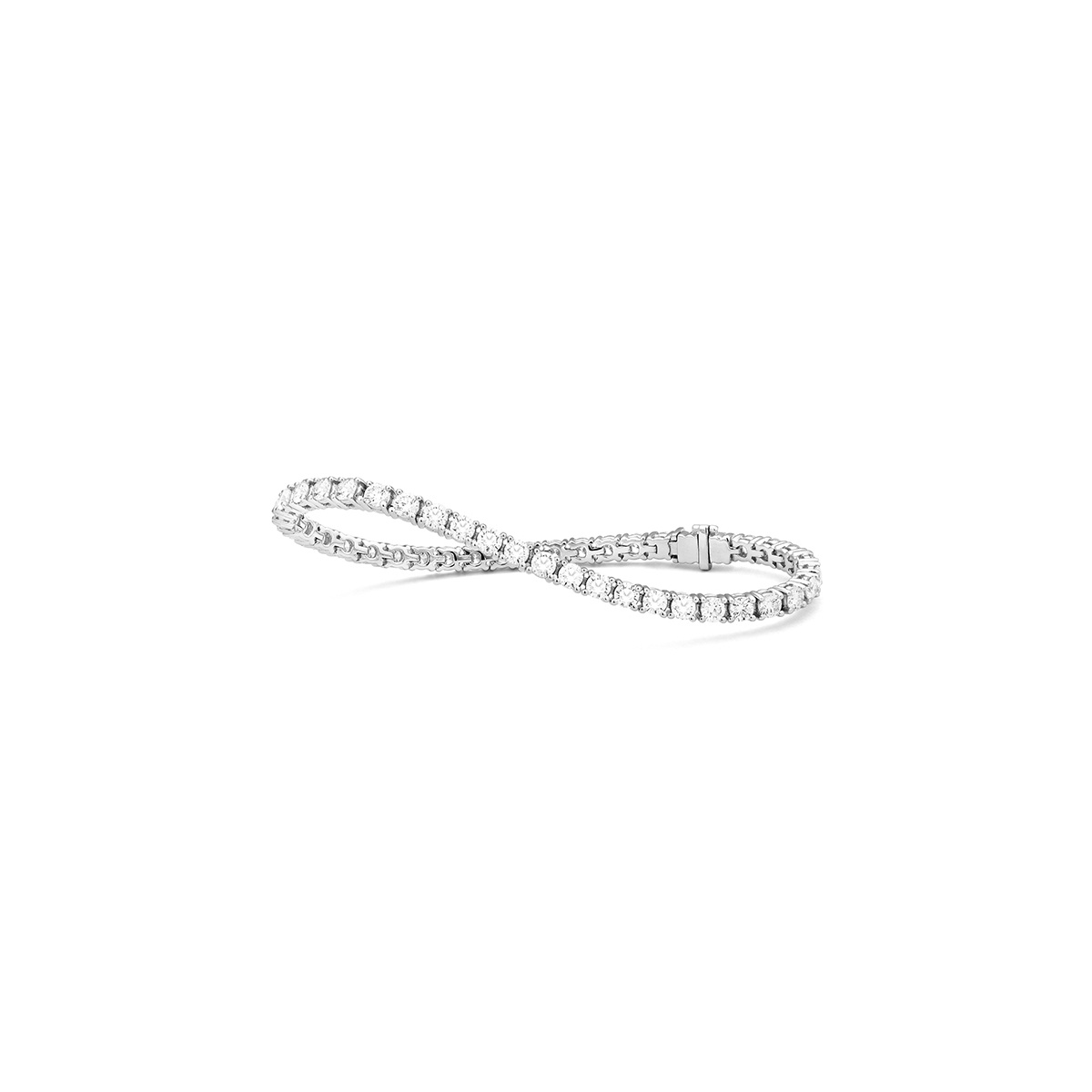 Pulsera diamantes oro blanco tipo Riviere 7.00 quilates
