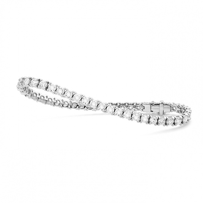 Pulsera diamantes oro blanco tipo Riviere 9.00 quilates