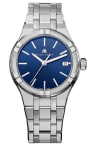 Reloj Maurice Lacroix Aikon Quartz ∅35 mm - 10 ATM Esfera Azul, Brazalete de Acero.