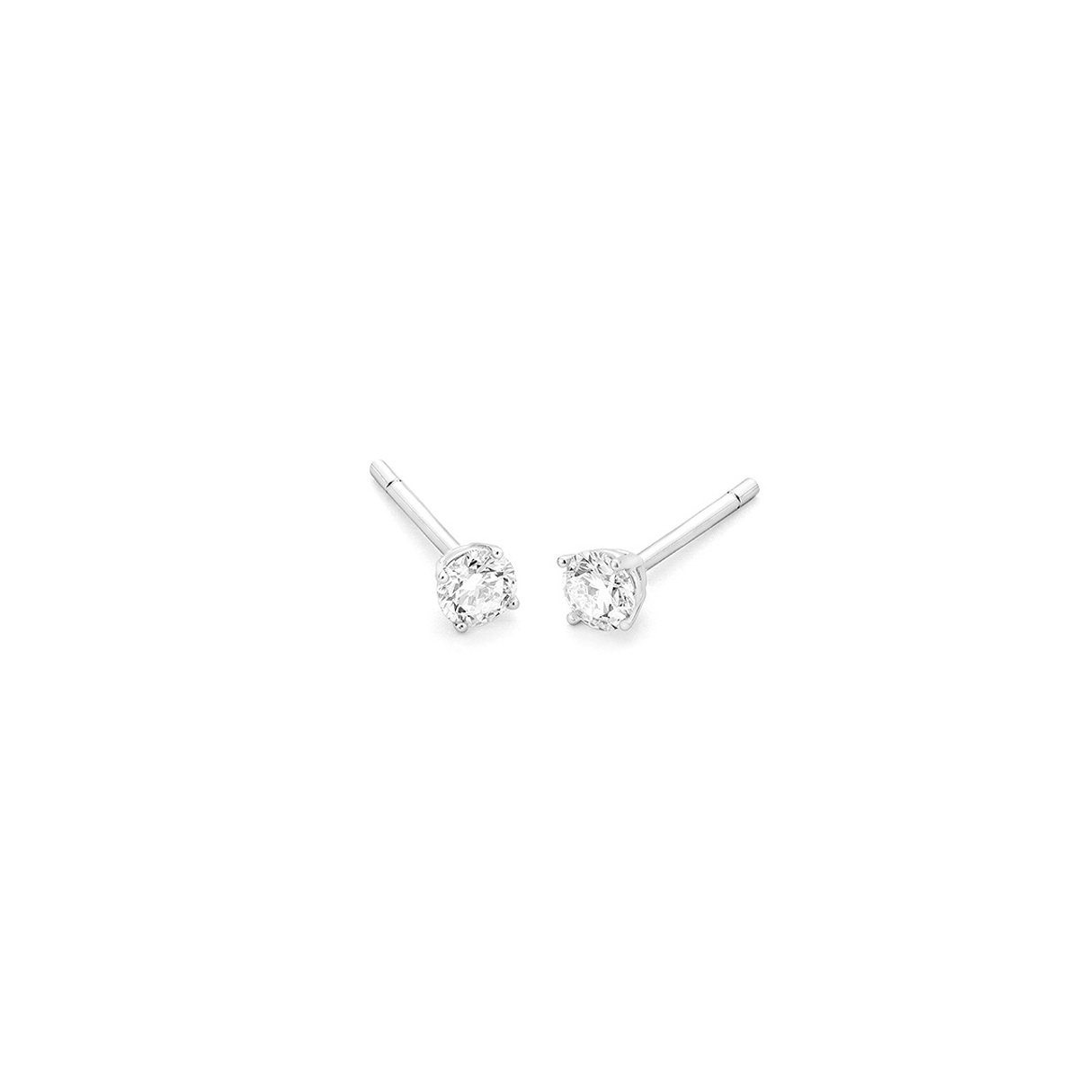 Pendientes de oro blanco 18K con diamantes solitario 1,44 ct. 4 garras. Con Certificado GIA (G-SI2). Edición Limitada.