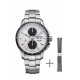 Maurice Lacroix Pontos S Chronograph ∅43 mm - 10 ATM Esfera negra, Brazalete de acero + brazalete de nailon