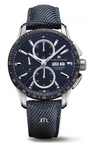 Maurice Lacroix Pontos S Chronograph ∅43 mm - 10 ATM Esfera azul oscuro, Brazalete de nailon