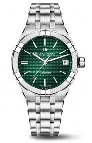 Maurice Lacroix Aikon Automatic Date ∅39mm - 20 ATM, Esfera verde, Brazalete de Acero