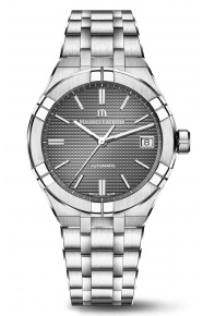 Maurice Lacroix Aikon Automatic Date ∅39mm - 20 ATM, Esfera gris, Brazalete de Acero