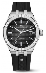 Maurice Lacroix Aikon Automatic Date ∅42 mm - 20 ATM, Esfera negra, Brazalete de Caucho negro