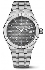 Maurice Lacroix Aikon Automatic Date ∅42 mm - 20 ATM, Esfera gris, Brazalete de Acero