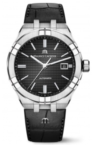Maurice Lacroix Aikon Automatic Date ∅42 mm - 20 ATM, Esfera negra, Brazalete de piel negra