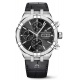 Maurice Lacroix Aikon Automatic Chronograph ∅44 mm - 20 ATM, Esfera negra, Brazalete de piel negra