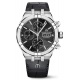 Maurice Lacroix Aikon Automatic Chronograph ∅44 mm - 20 ATM, Esfera negra, Brazalete de piel negra + Brazalete de acero