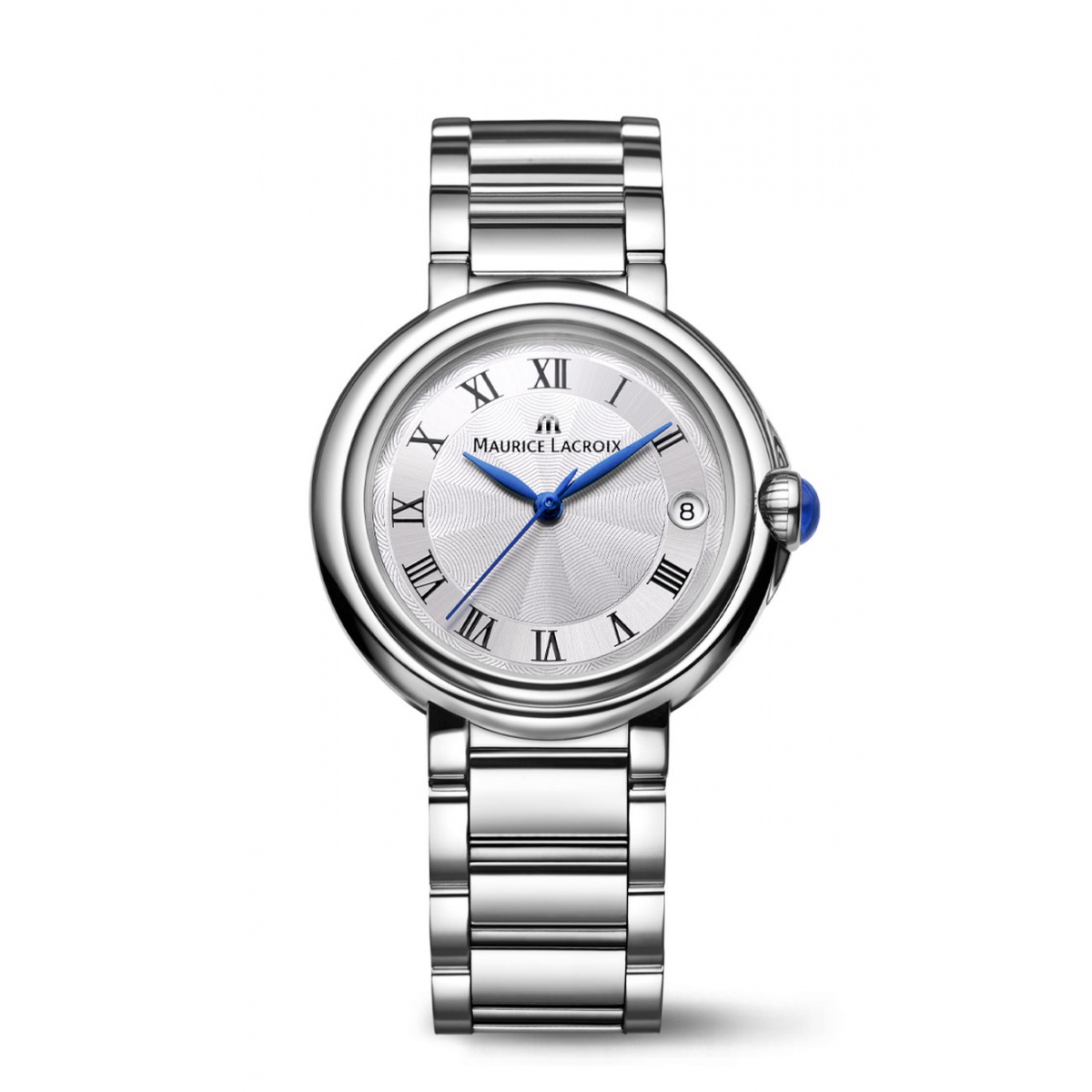 Maurice Lacroix Fiaba ∅32 mm - 3 ATM, Esfera plateada, brazalete de acero