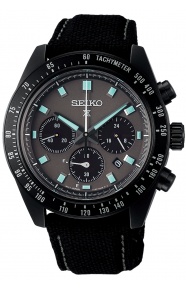 Seiko Prospex Black Series Speedtimer ∅41,4 mm - 100M, Esfera negra, Caja negra, Brazalete de Nylon negro
