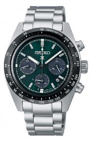 Seiko Prospex Speedtimer Solar Chrono ∅39 mm - 100M, Esfera verde, brazalete de acero
