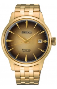Seiko Presage Cocktail USA&EU excl. Half&Half ∅40,5 mm - 50M, Brazalete dorado