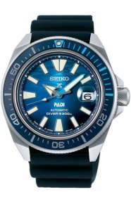 Seiko Prospex Diver's PADI King Samurai ∅43,8 mm - 200M, Esfera azul, correa de silicona azul.
