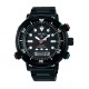 Seiko Prospex Diver's Solar Analógico-Digital ∅46,9 mm - 200M, Esfera negra, brazaelte