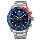 Seiko Prospex Speedtimer Crono Solar ∅41,4 mm - 100M, Esfera azul, bisel azul y rojo, brazalete de acero
