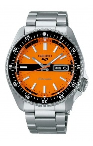 Seiko 5 Sports SKX Sports Style 55 aniversario ∅42,5 mm - 100M, Esfera naranja brazalete de acero