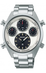 Seiko Prospex Speedtimer Solar Crono ∅42 mm - 100M, Esfera blanca, brazalete + Correa extra piel marrón. Edición Limitada