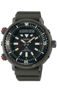 Seiko Prospex StreetSeries Solar AnaDigi Arnie ∅47,8 mm - 200M, Esfera negra, silicona negra