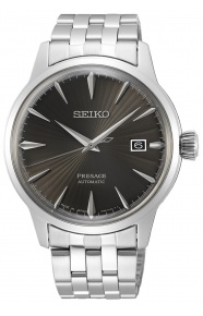 Seiko Presage Cocktail Automático 4R35 ∅40,5 mm - 50M, Esfera negra, brazalete de acero