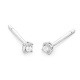Pendientes de oro blanco y diamantes con montura de 4 garras | Selecciona el quilataje que desees