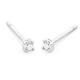 Pendientes de oro blanco y diamantes con montura de 4 garras | Selecciona el quilataje que desees