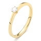 Anillo de Compromiso de oro amarillo con diamante central