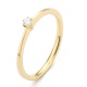 Anillo de Compromiso de oro amarillo con diamante central