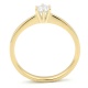 Anillo de Compromiso de oro amarillo con diamante central