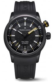 Maurice Lacroix PONTOS S Diver ∅42 mm - 30 ATM Esfera negra, Brazalete de caucho negro. Edición Especial