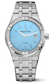 Maurice Lacroix Aikon Quartz Colours Edition ∅40 mm - 10 ATM Esfera azul, Brazalete de Acero