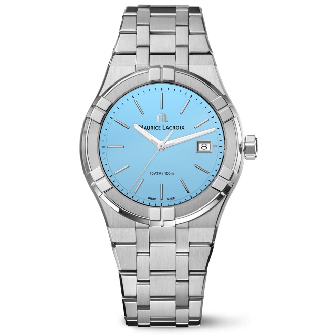 Maurice Lacroix Aikon Quartz Colours Edition ∅40 mm - 10 ATM Esfera azul, Brazalete de Acero