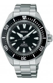 Seiko Prospex Mar Samurai Negro ∅41,7 mm - 200M, Esfera negra, brazalete de acero
