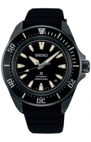 Seiko Prospex Mar Samurai Negro Silicona ∅41,7 mm - 200M, Esfera negra, brazalete de silicona negra