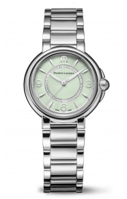 Maurice Lacroix Fiaba Colours Edition ∅32 mm - 5 ATM, Esfera verde, brazalete de acero. 46 diamantes