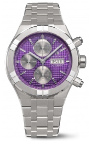 Maurice Lacroix Aikon Automatic Titanium Chronograph ∅44 mm - 20 ATM, Esfera violeta, Brazalete de acero