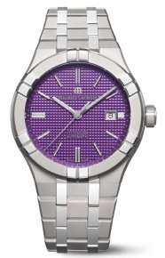 Maurice Lacroix Aikon Automatic Titanium ∅42 mm - 20 ATM, Esfera violeta, Brazalete de acero