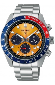 Seiko Prospex Speedtimer Crono Solar "Pogue" ∅41,4 mm - 100M, Esfera narnaja, brazalete de acero