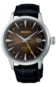 Seiko Presage Cocktail esfera marrón automático ∅40,5 mm - 50M, Esfera marrón, brazalete de pien negra