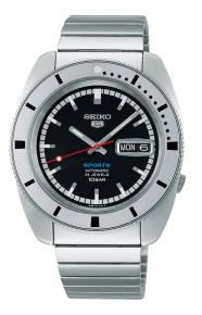 Seiko 5 Sports SKX Series esf negra Ed Lim Automático ∅38,5,5 mm - 100M, Esfera negra, brazalete de acero
