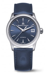 Maurice Lacroix 1975 Automatic 36MM - 10 ATM, Esfera azul, piel azul