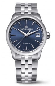 Maurice Lacroix 1975 Automatic 36MM - 10 ATM, Esfera azul, brazalete de acero