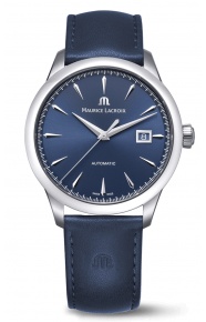 Maurice Lacroix 1975 Automatic 40MM - 10 ATM, Esfera azul, piel azul