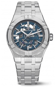 Maurice Lacroix Aikon Automatic SKELETON ∅39 mm - 20 ATM, Esfera azul, brazalete de acero
