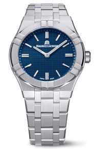 Maurice Lacroix Aikon Manual COLLECTORS EDITION ∅39 mm - 10 ATM, Esfera azul, brazalete de acero + piel azul