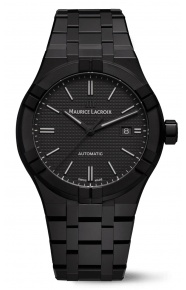 Maurice Lacroix Aikon Automatic CERAMIC ∅42 mm - 20 ATM, Esfera negra, brazalete negro