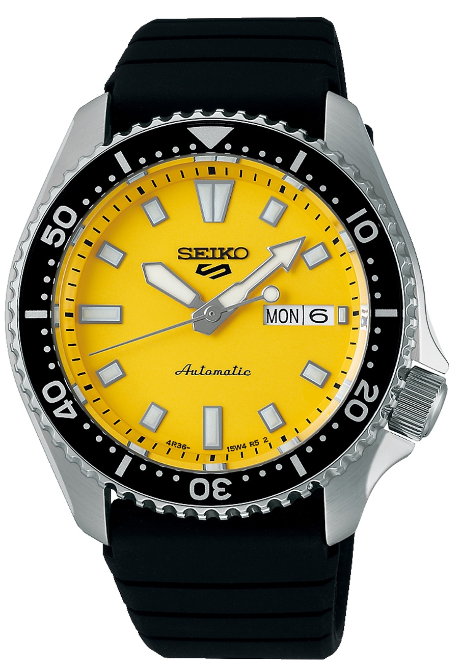 SEIKO　セイコー　掛け時計　イエロー　デッドストック seiko-5-sports-skx-street-