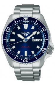 Seiko 5 Sports SKX Street Style ∅42,5 mm - 100M, Esfera azul, brazalete de acero