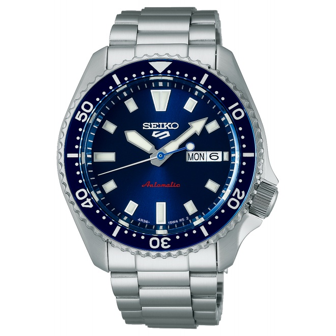 Seiko 5 Sports SKX Street Style ∅42,5 mm - 100M, Esfera azul, brazalete de acero