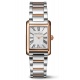 Maurice Lacroix Fiaba Square 24.00 x 34.00 mm - 5 ATM Esfera Plateada, brazalete acero y PVD oro rosa